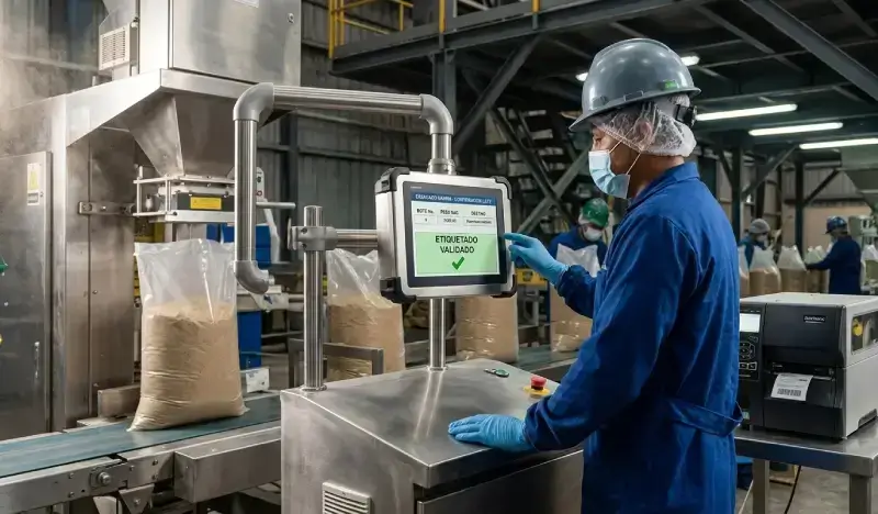 Sistema registro producción harina aceite pescado E-Process ResulTec Ecuador