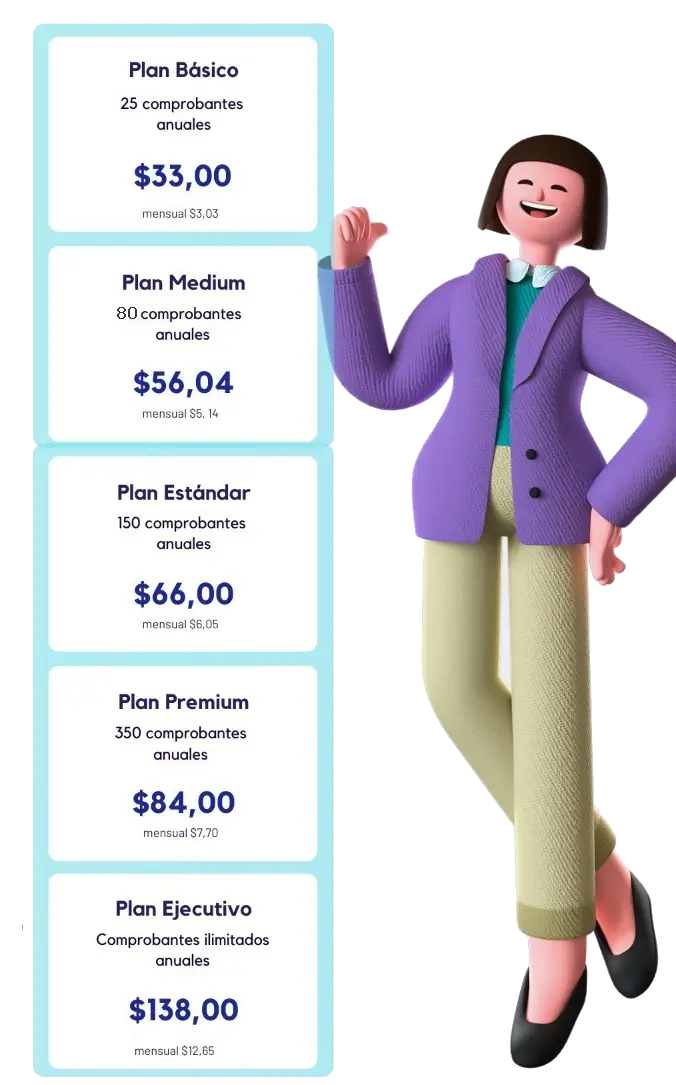 Planes de Firma Electrónica — 7 días $15 · 30 días $20 · 1 año $32 · 2 años $40