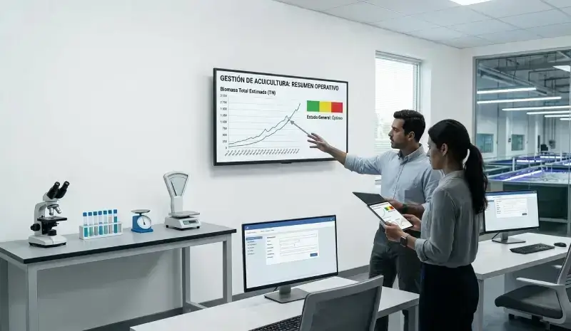 Software producción acuícola plantas de camarón ShrimpSoft ResulTec Ecuador